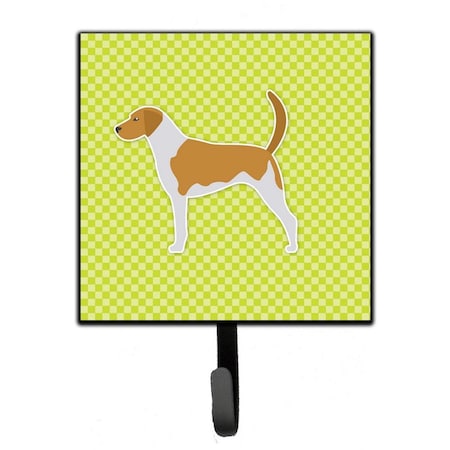 Carolines Treasures American Foxhound Checkerboard Green Leash or Key Holder BB3798SH4